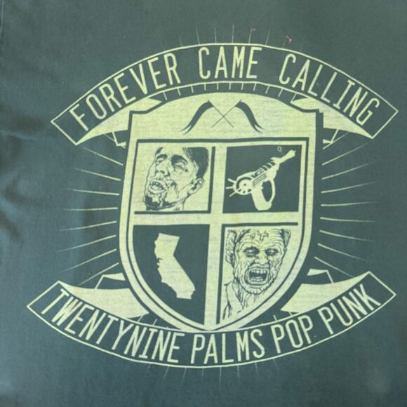 Y2K Forever Came Calling Twentynine Palms Pop Punk Green Shirt Sz M Warped Tour - Picture 2 of 8